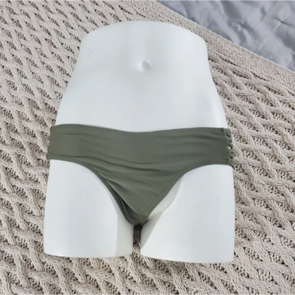 Hollister Swim- Scrunch Butt Strappy Bikini Bottom - Sage Green - Picture 6 of 7